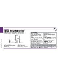 Thumbnail of document Data Sheet - AP3 Thermo-Anemometer Probe